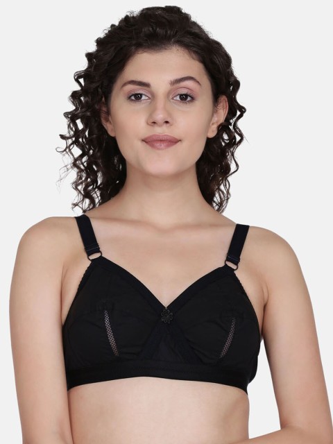 

fashiol Black Solid Non-Wired Non Padded Everyday Bra PERF-BR-34 C BLK