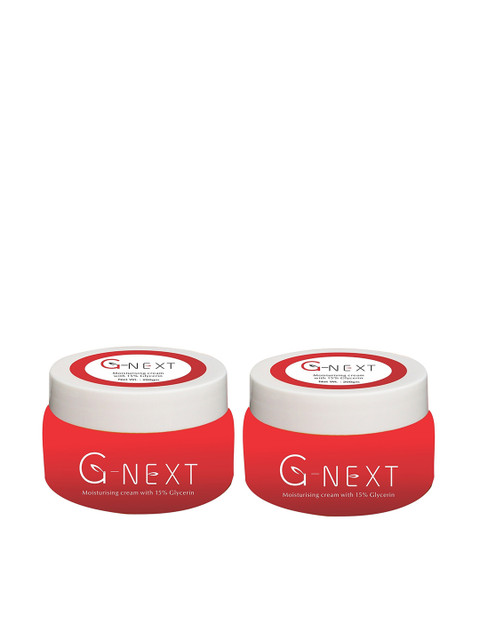 

GNEXT Unisex Pack Of 2 Moisturizing Cream With 15% Glycerine 200 g, White
