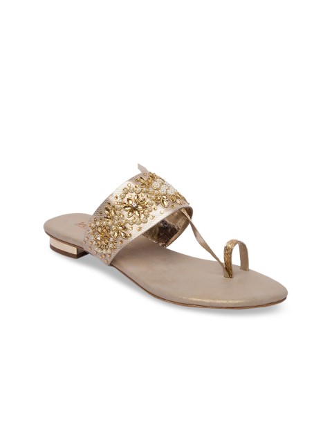 

Inc 5 Women Gold-Toned Embellished Block Heels