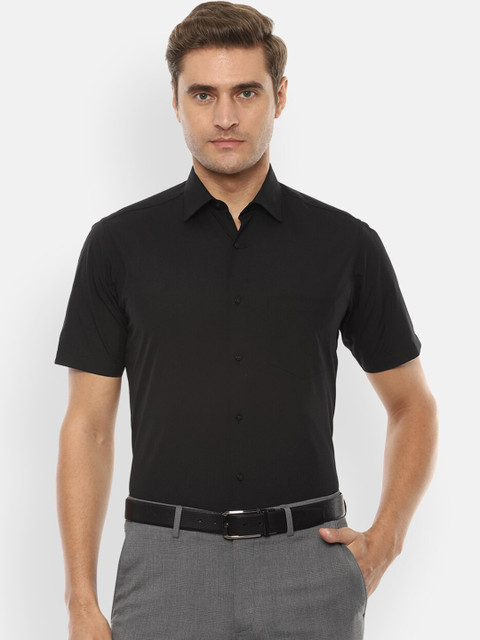 

Van Heusen Men Black Slim Fit Solid Formal Shirt
