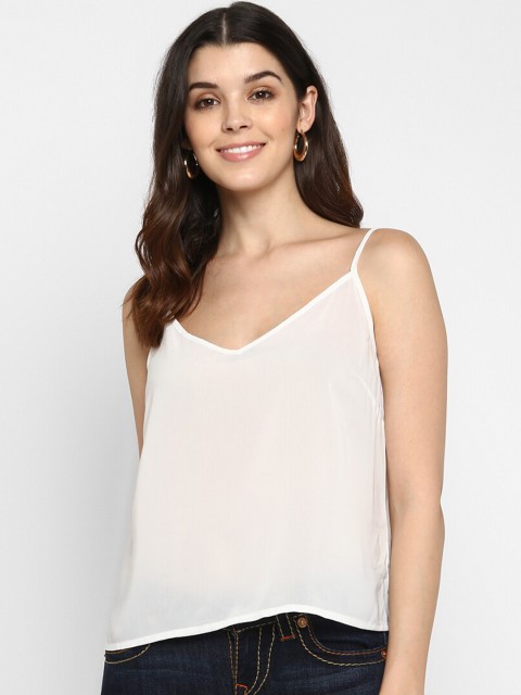 

Aditi Wasan Women White Solid Top