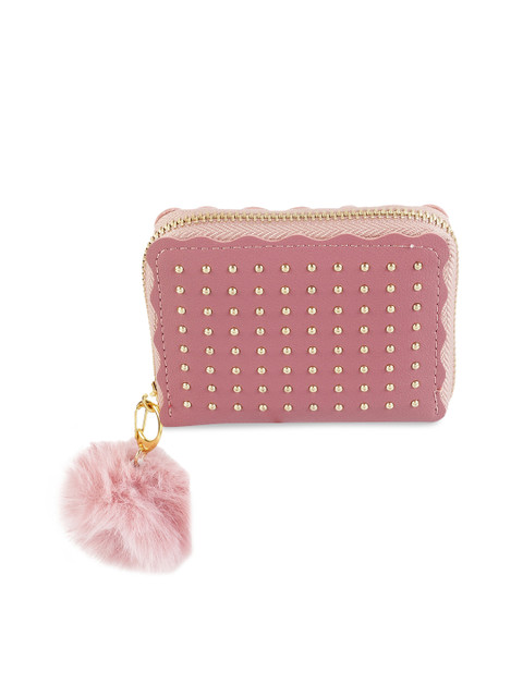 

WALKWAY Peach-Coloured Embellished Box Clutch