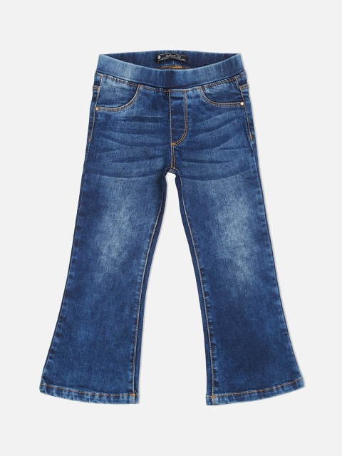 

VITAMINS Girls Blue Washed Skinny-Fit Jeggings