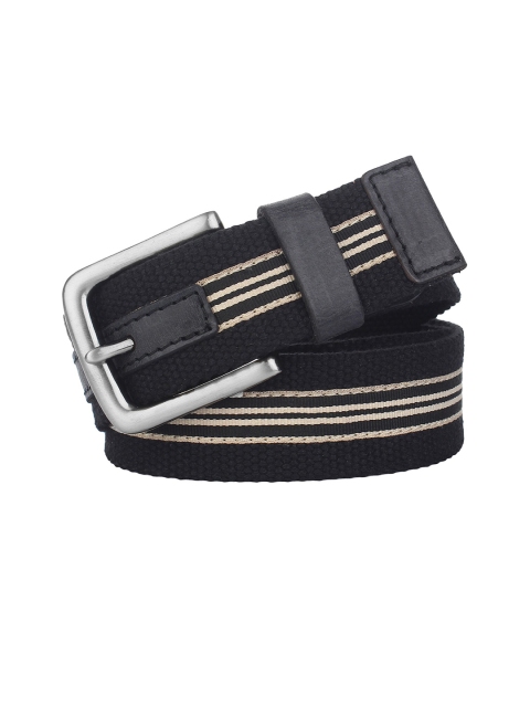 

Paradigm Design Lab Men Black & Beige Striped Belt