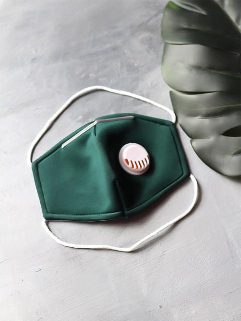 

Bellofox Adults Green Solid Valved 3-Ply Reusable Cloth Masks