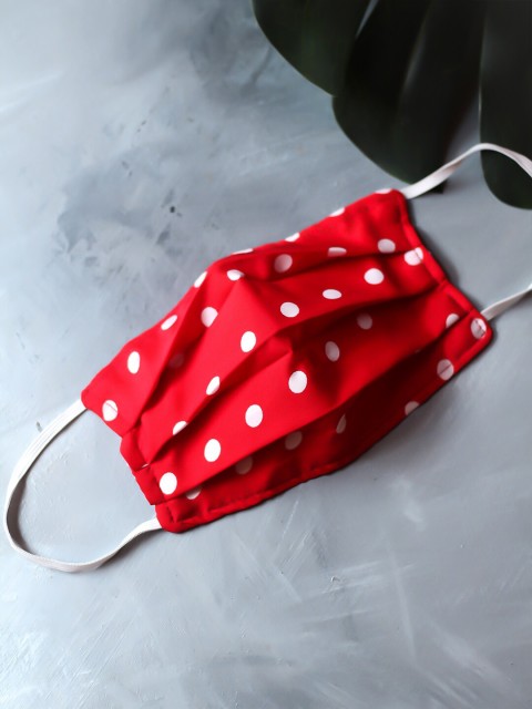 

Bellofox Unisex Red Polka Dot Printed Reusable 3-Ply Outdoor Cloth Masks