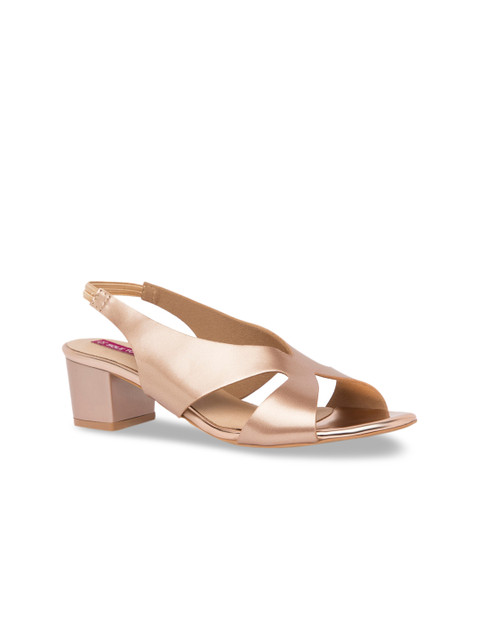 

Sole To Soul Women Rose Gold Solid Sandals