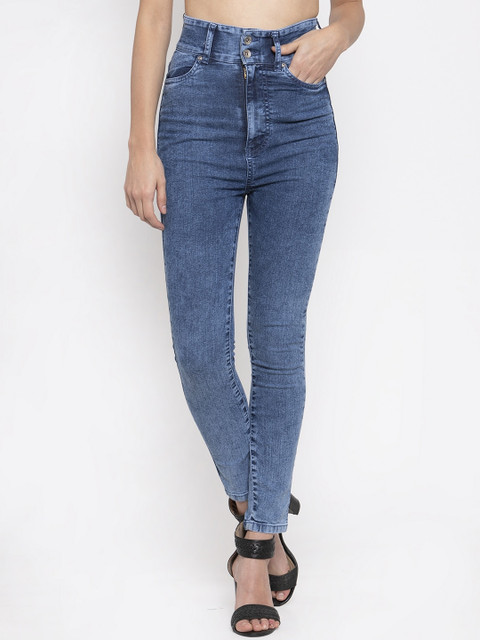 

Global Republic Women Blue Relaxed Fit Mid-Rise Clean Look Jeans