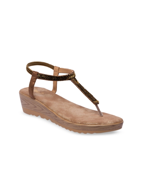 

Inc 5 Women Gold-Toned Textured Wedges