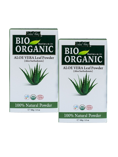 

Indus Valley Pack of 2 Bio Organic Aloe Vera Powder, White