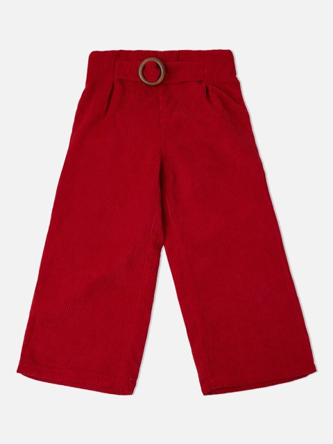 

VITAMINS Girls Red Regular Fit Solid Culottes