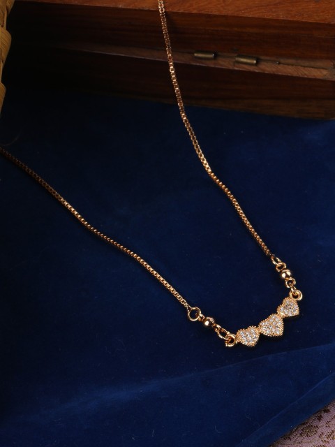 

Anikas Creation Gold-Plated AD-Studded Handcrafted Necklace