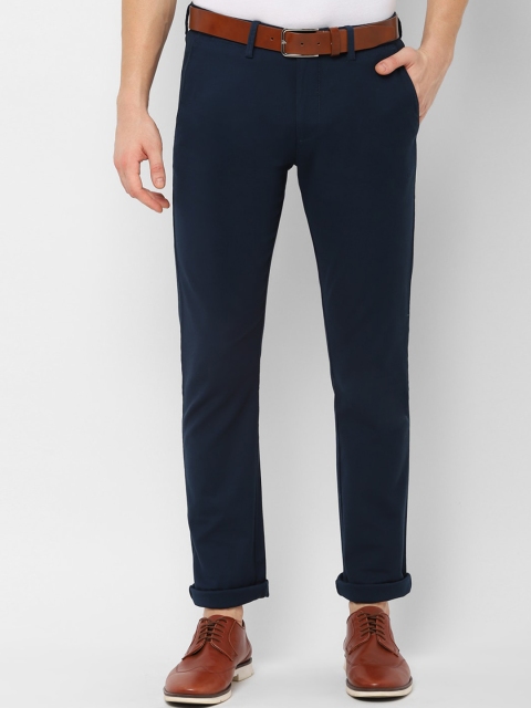 

Allen Solly Men Navy Blue Slim Fit Solid Regular Trousers