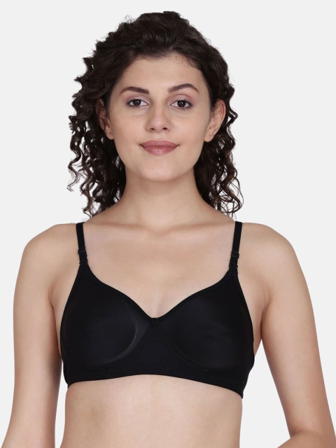 

fashiol Black Solid Non-Wired Non Padded Everyday Bra SONI