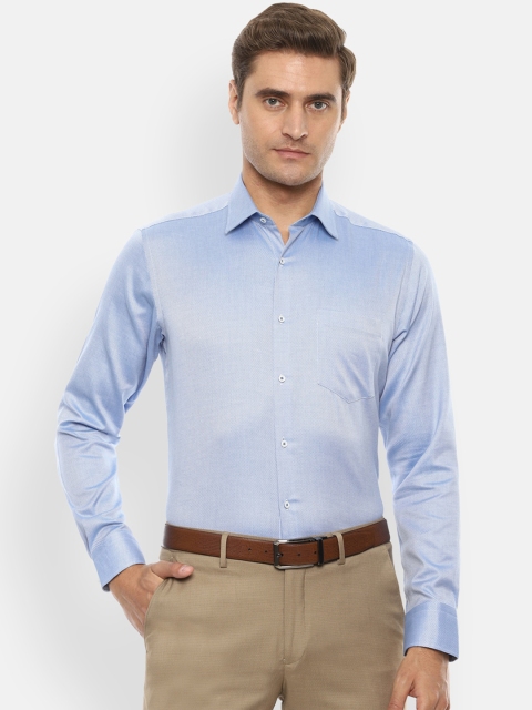 

Van Heusen Men Blue Slim Fit Self Design Formal Shirt