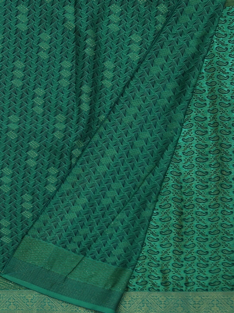 

Pothys Green Printed Poly Georgette Saree