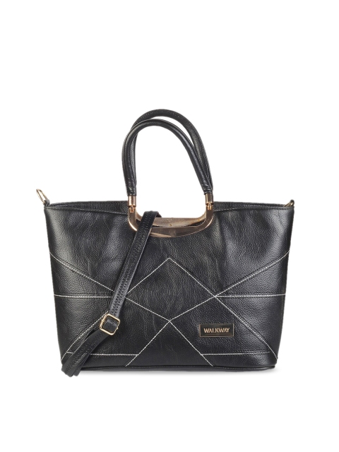 

WALKWAY Black Solid Handheld Bag