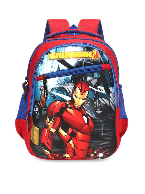 

Priority Boys Red & Blue Iron Man Printed Backpack