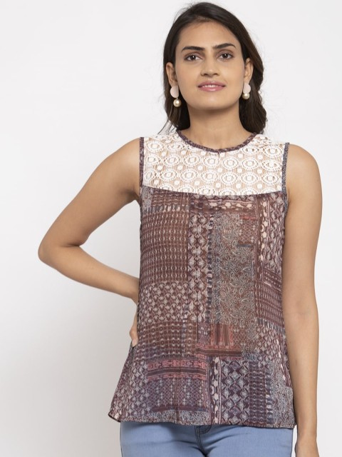

Magnetic Designs Women Brown Printed Top