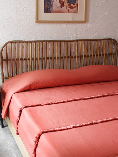 

House This Red Solid Kumud Double Bed Cover