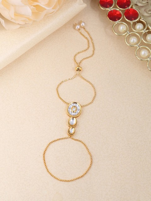 

Shoshaa Gold-Plated Handcrafted Kundan Link Bracelet
