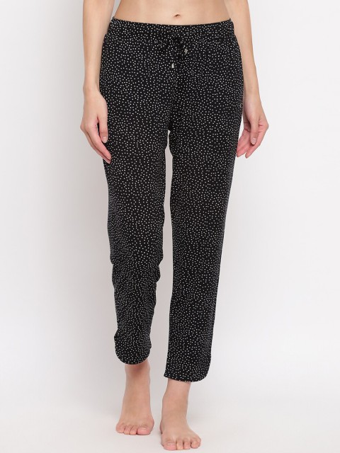 

Enamor Women Black Relaxed Fit Shop in Pyjama Lounge Pants