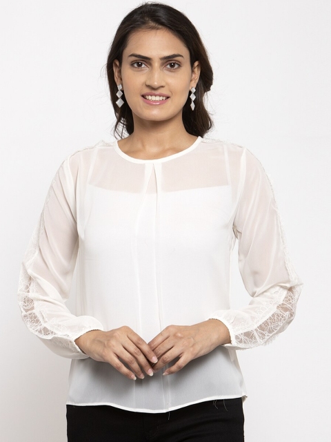 

Magnetic Designs Women White Solid Top