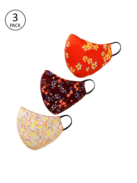 

Tossido Men 3-Pcs 3-Ply Printed Cloth Masks, Multi