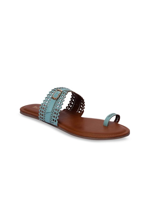 

Inc 5 Women Blue Solid One Toe Flats