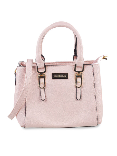 

WALKWAY Pink Solid Handheld Bag