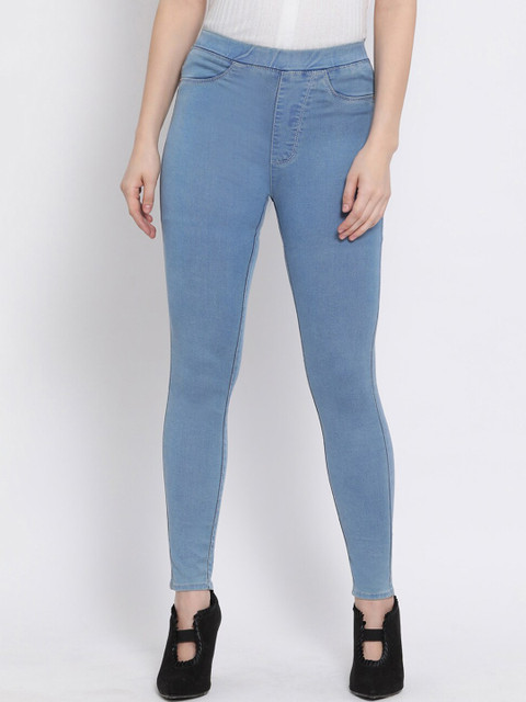

Code 61 Women Blue Washed Skinny Fit Sustainable Jeggings