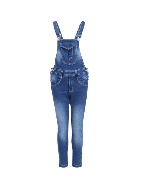 

FirstClap Kids Blue Solid Dungarees
