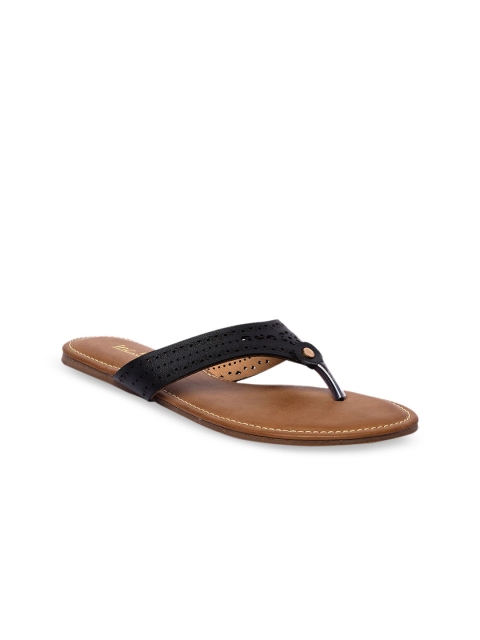 

Inc 5 Women Black Solid T-Strap Flats