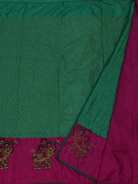

Pothys Green & Pink Art Silk Woven Design Saree