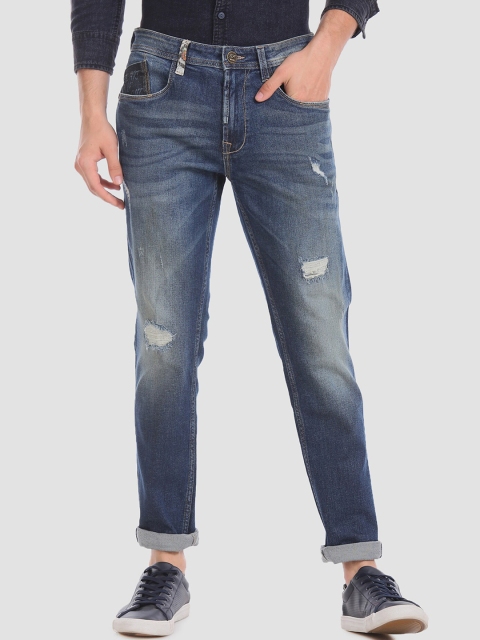 

Ed Hardy Men Blue Slim Fit Mid-Rise Mildly Distressed Jeans
