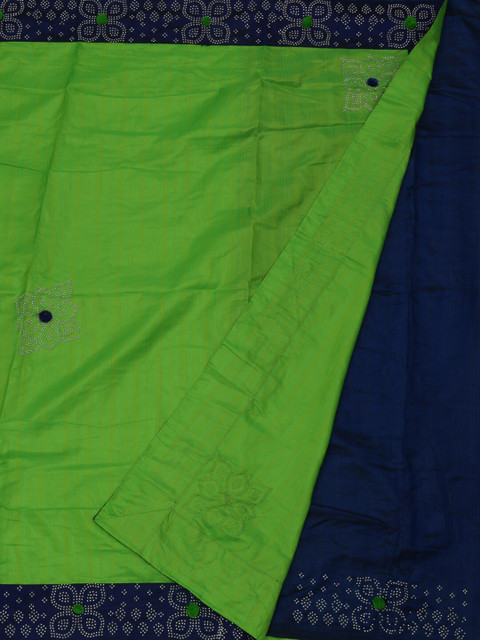 

Pothys Green & Blue Art Silk Solid Saree