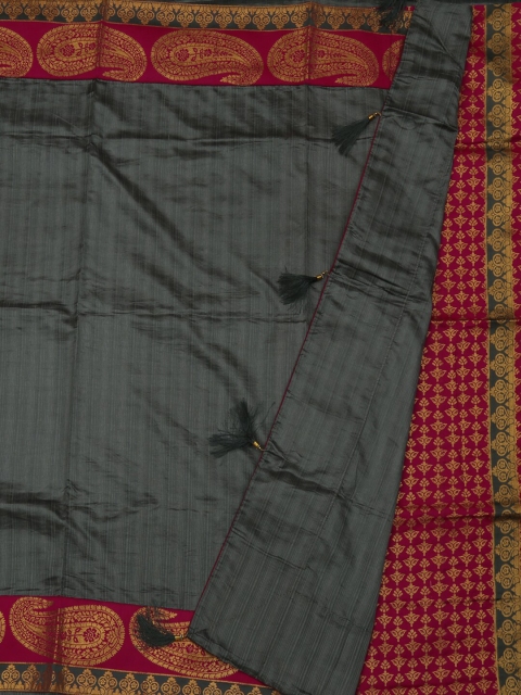

Pothys Grey & Red Art Silk Woven Design Saree