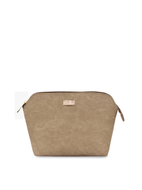 

yelloe Women Beige Solid Travel Pouch