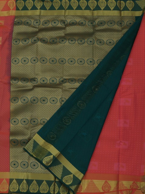 

Pothys Pink & Green Art Silk Woven Design Saree