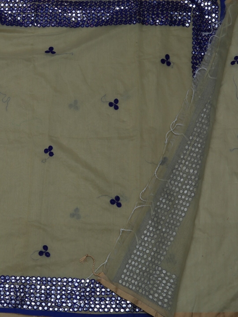 

Pothys Green Embroidered Jute Cotton Saree