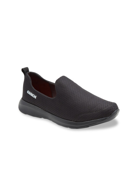 

Ganuchi Men Black Mesh Running Shoes