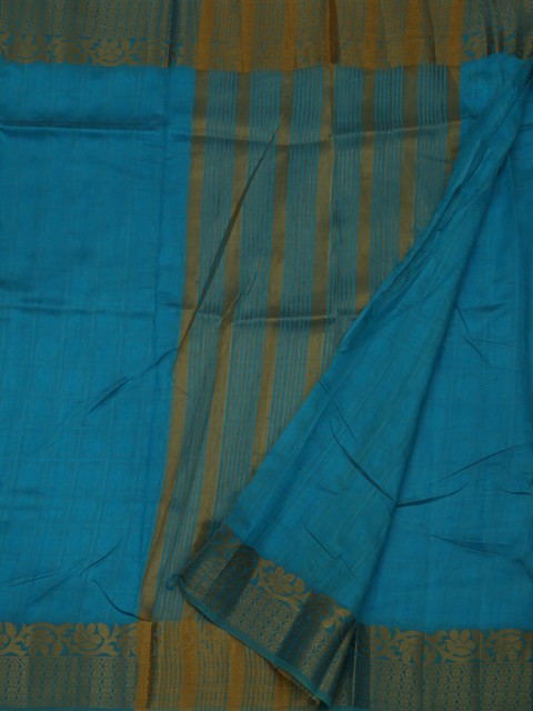 

Pothys Blue Woven Design Jute Silk Saree