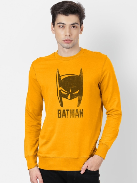 

Free Authority Men Yellow Batman Print Sweatshirt