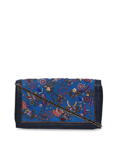 

Diwaah Blue & Black Embroidered Box Clutches