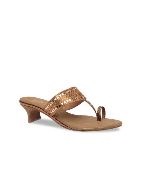 

Inc 5 Women Gold-Toned Solid Sandals