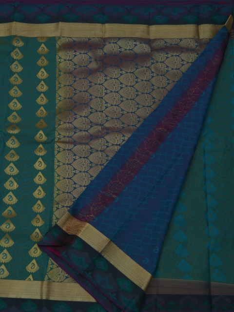 Pothys Blue & Green Art Silk Woven Design Saree