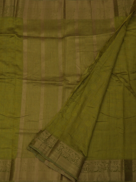 

Pothys Olive Green Woven Design Jute Silk Saree