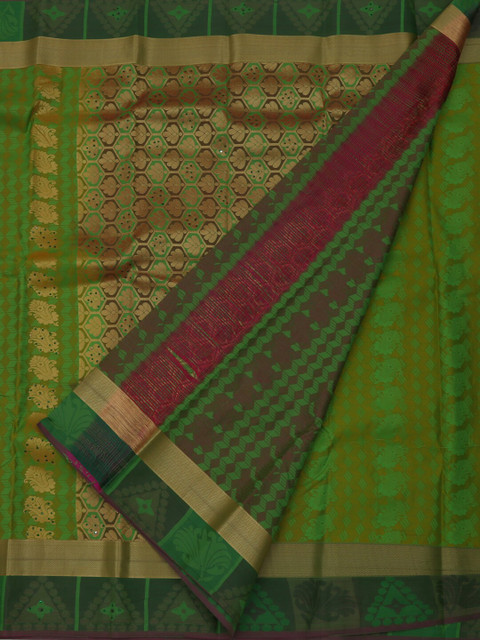 

Pothys Green & Red Art Silk Woven Design Saree