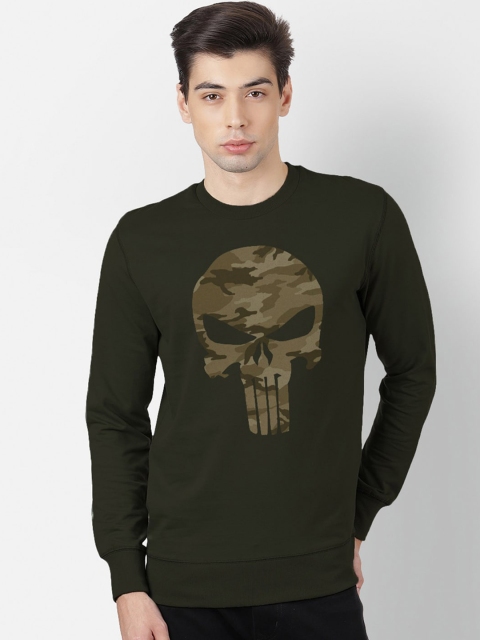 

Free Authority Punisher Print Olive Sweatshirt for Men
