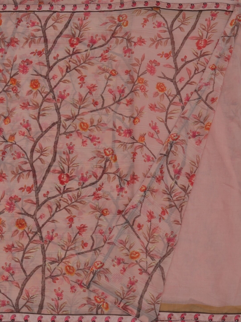 

Pothys Pink Printed Poly Georgette Saree